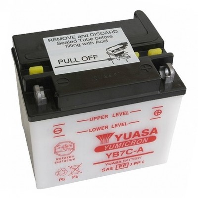 Baterie YUASA 12V 8Ah YB7C-A (dodáváno bez kyselinové náplně)